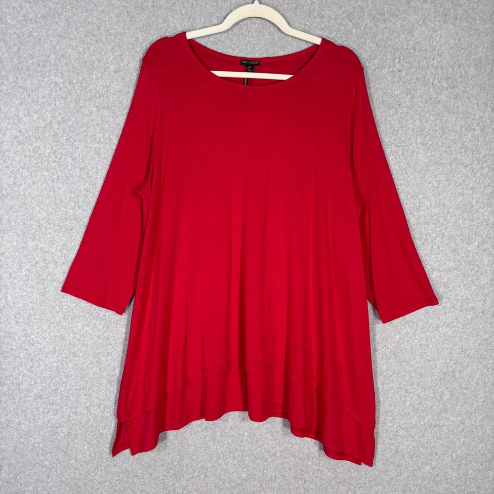 Coco Carmen Asymmetric Tunic Top Shirt XXL Layered Jersey‎ Lagenlook Artsy Lagom